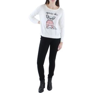 French Connection Womens Frenchie White Cotton Knit Pullover Sweater NWT SZ- XS